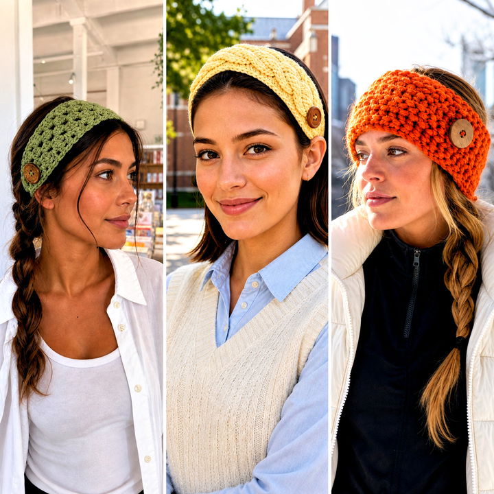 15 Crochet Button Headband Outfit Ideas for Cozy Style