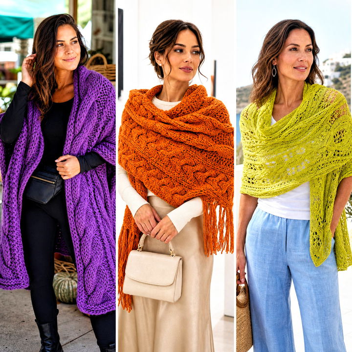 15 Crochet Cable Shawl Outfit Ideas for Elegant Layering