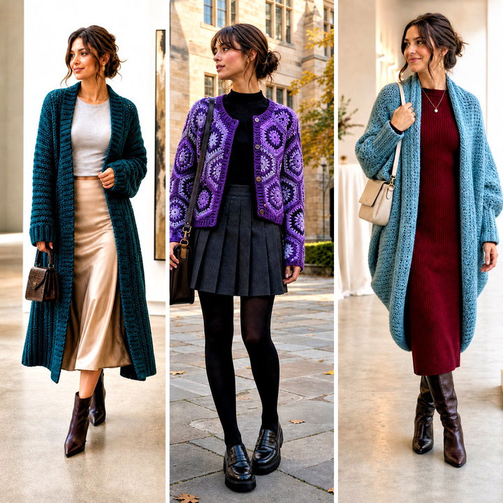 15 Crochet Cardigan Fall Fashion and Outfit Ideas to Try