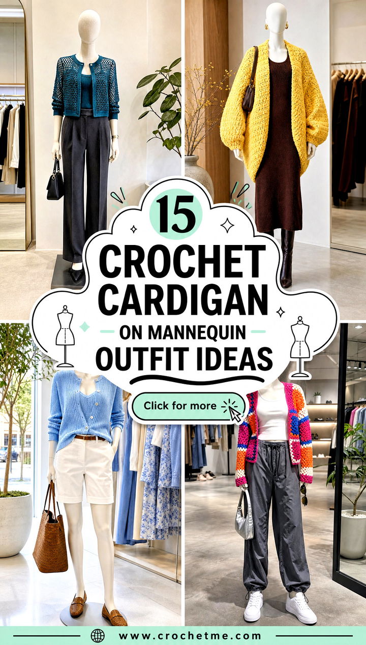 15 Crochet Cardigan On Mannequin outfit ideas - 15 Crochet Cardigan On Mannequin outfit ideas