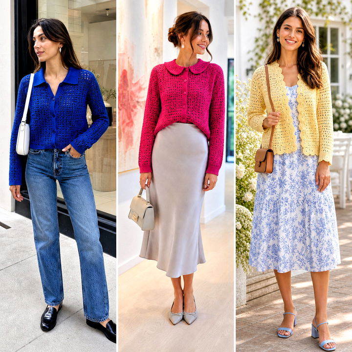 15 Crochet Cardigan With Collar Outfit Ideas for Fall
