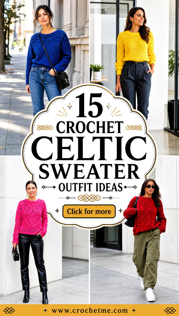 15 Crochet Celtic Sweater outfit ideas - 15 Crochet Celtic Sweater outfit ideas