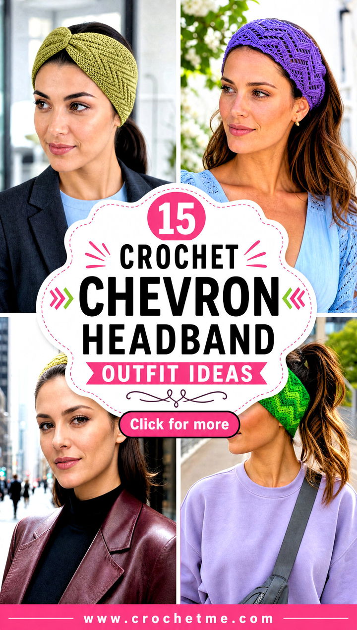 15 Crochet Chevron Headband outfit ideas - 15 Crochet Chevron Headband outfit ideas
