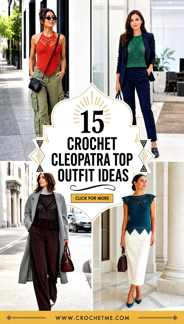 15 Crochet Cleopatra Top outfit ideas - 15 Crochet Cleopatra Top outfit ideas