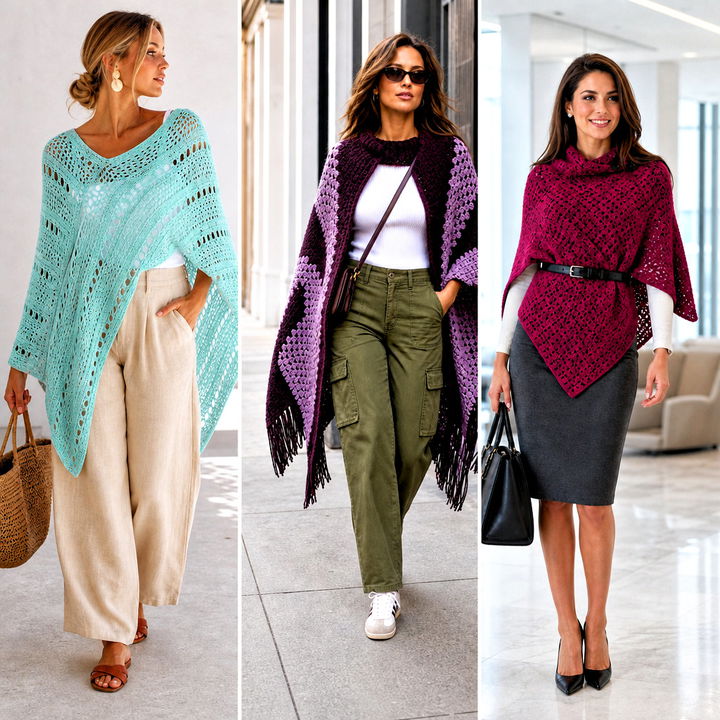 15 Crochet Clint Eastwood Poncho Outfit Ideas for Western Style