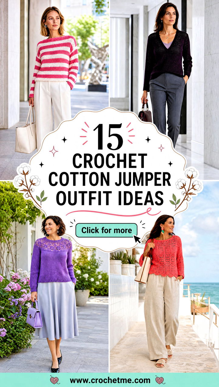15 Crochet Cotton Jumper outfit ideas - 15 Crochet Cotton Jumper outfit ideas