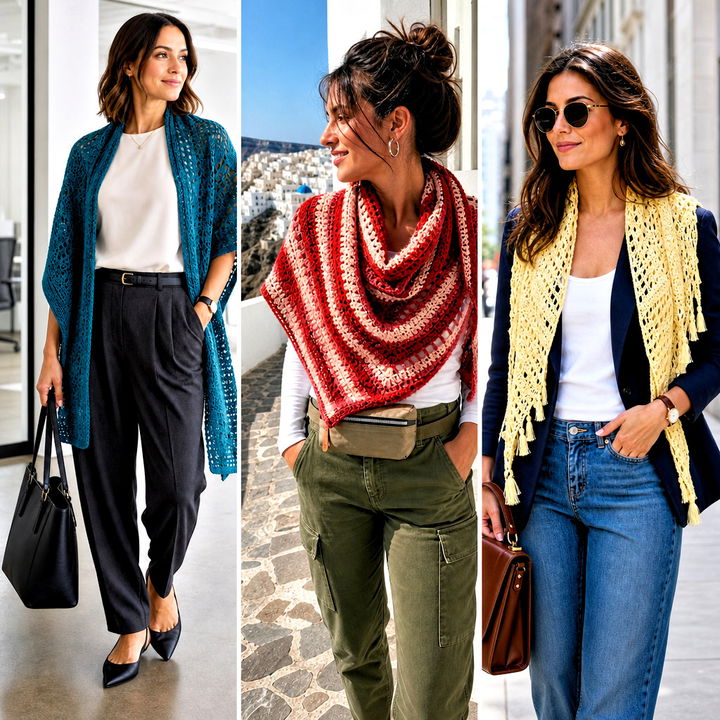 15 Crochet Cotton Shawl Outfit Ideas for Elegant Layers