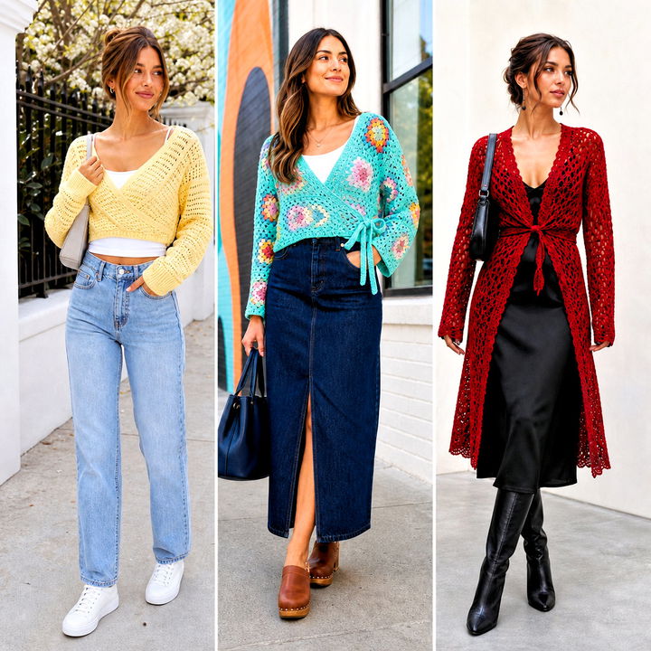 15 Crochet Crossover Sweater Outfit Ideas for Chic Layers