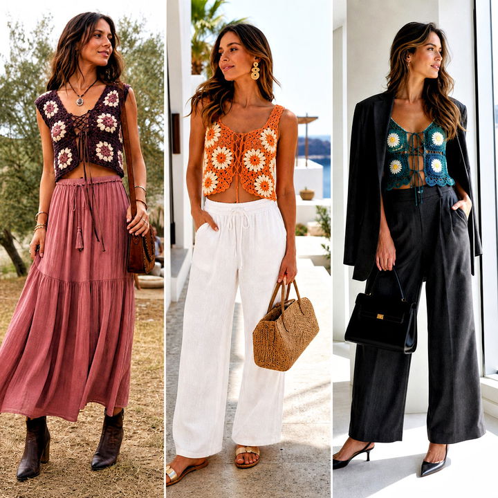15 Crochet Daisy Jones Top Outfit Ideas for Boho Style Fans