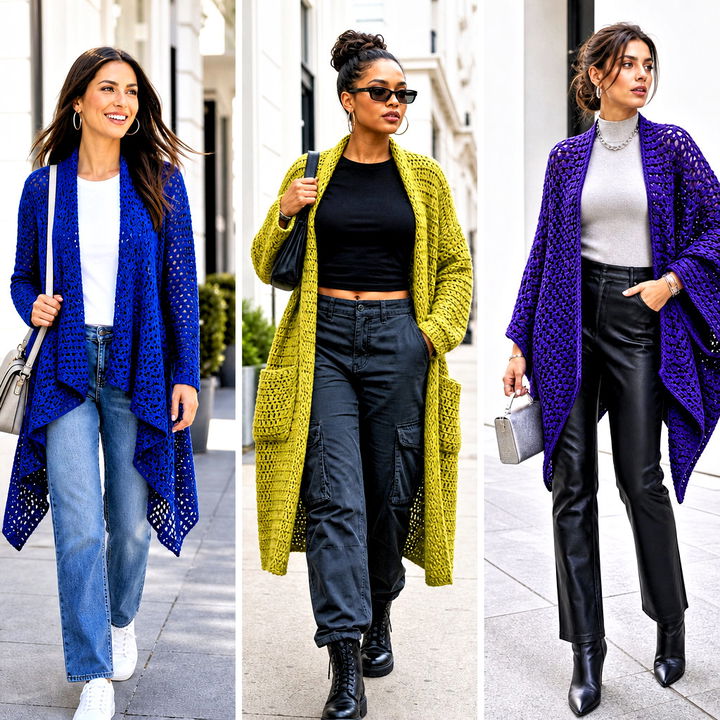 15 Crochet Drape Cardigan Outfit Ideas for Effortless Layers