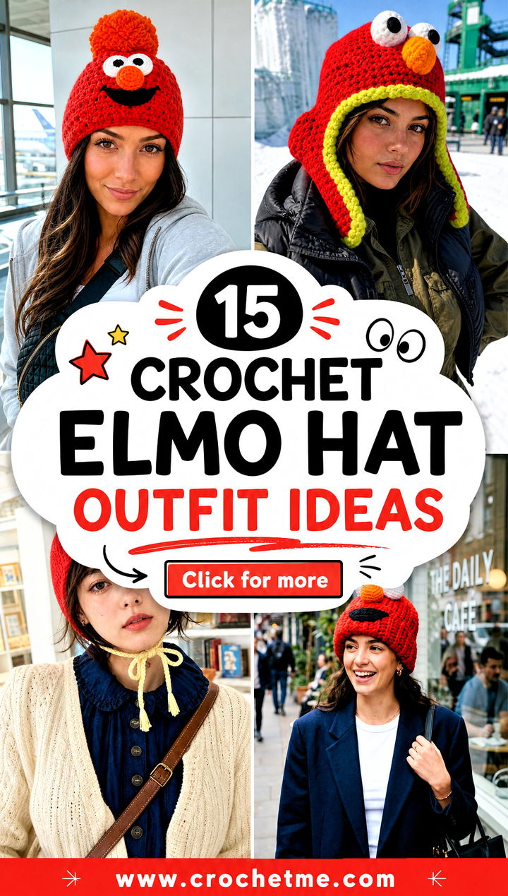15 Crochet Elmo Hat outfit ideas - 15 Crochet Elmo Hat outfit ideas