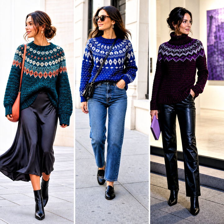 15 Crochet Fairisle Sweater Outfit Ideas for Cozy Winters