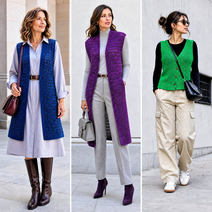 15 Crochet Fall Vest Outfit Ideas for Effortless Autumn Layers