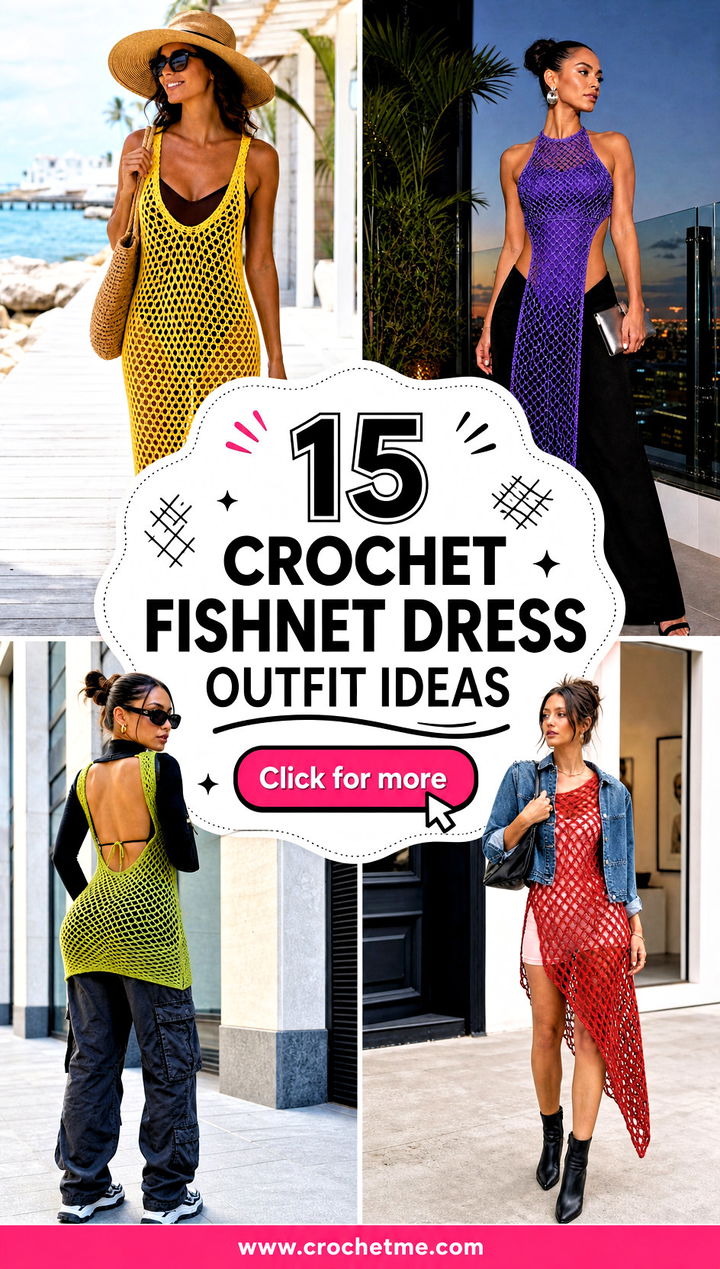 15 Crochet Fishnet Dress outfit ideas - 15 Crochet Fishnet Dress outfit ideas