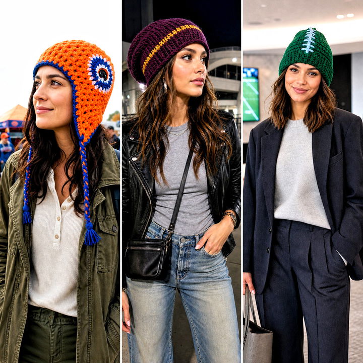 15 Crochet Football Team Hat Outfit Ideas for Game Day