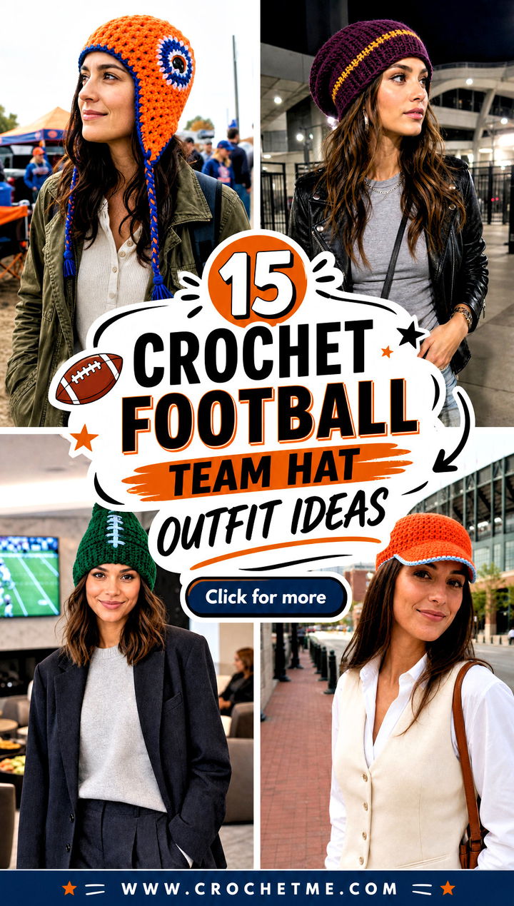 15 Crochet Football Team Hat outfit ideas - 15 Crochet Football Team Hat outfit ideas