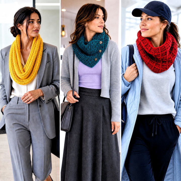 15 Crochet for Cowl Scarf Outfit Ideas for Cozy Days Ahead
