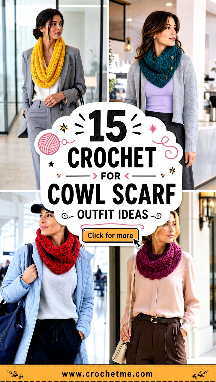 15 Crochet For Cowl Scarf outfit ideas - 15 Crochet For Cowl Scarf outfit ideas