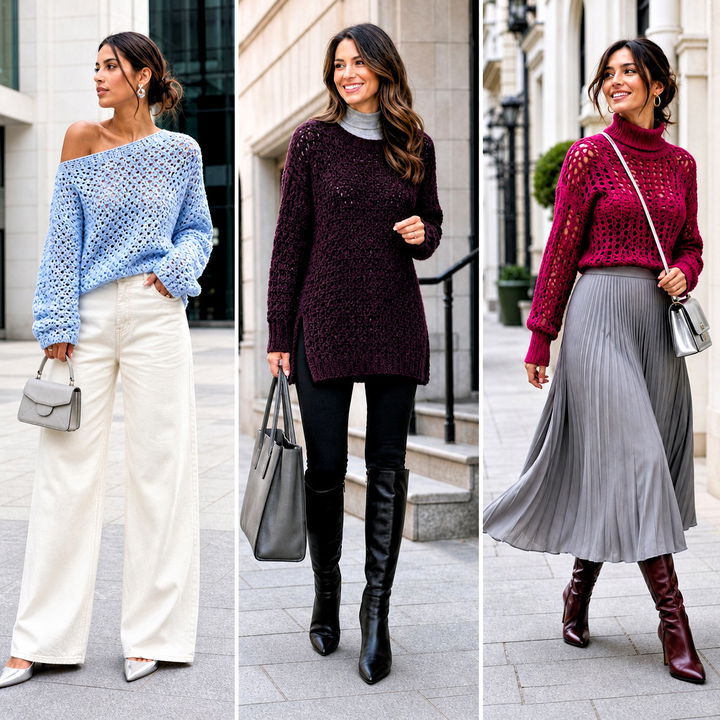 15 Crochet for Ladies Sweaters Outfit Ideas for Cozy Fall Style