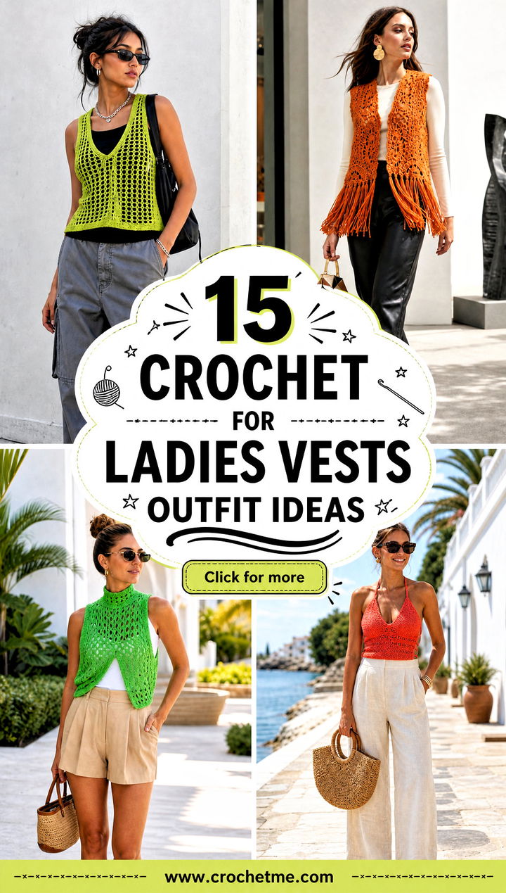 15 Crochet For Ladies Vests outfit ideas - 15 Crochet For Ladies Vests outfit ideas