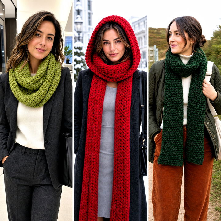 15 Crochet for Scarves Using Bulky Yarn Outfit Ideas to Try