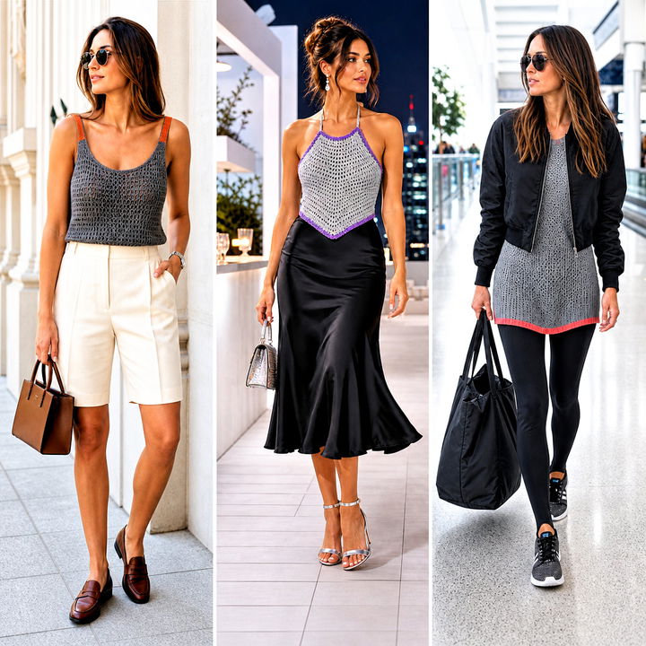 15 Crochet Grey Tank Top Outfit Ideas for Summer Style
