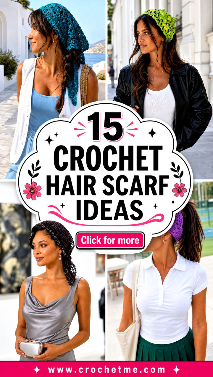 15 Crochet Hair Scarf Ideas - 15 Crochet Hair Scarf Ideas