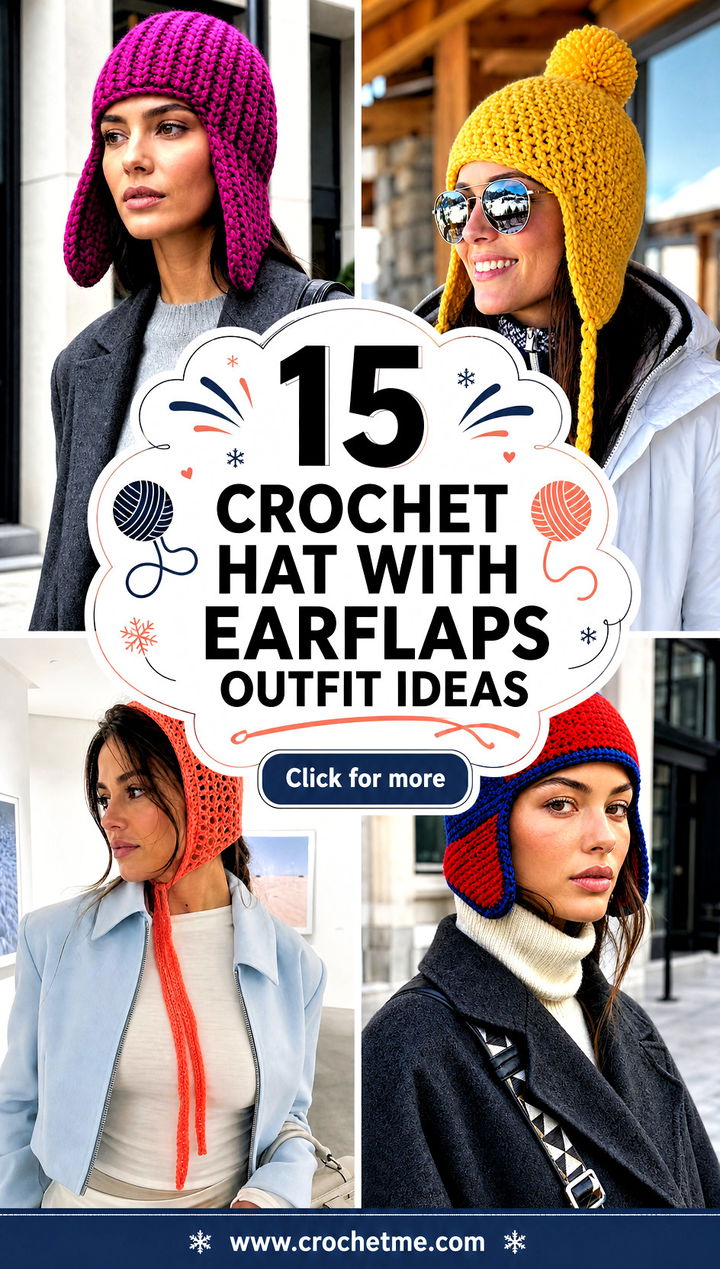 15 Crochet Hat With Earflaps outfit ideas - 15 Crochet Hat With Earflaps outfit ideas