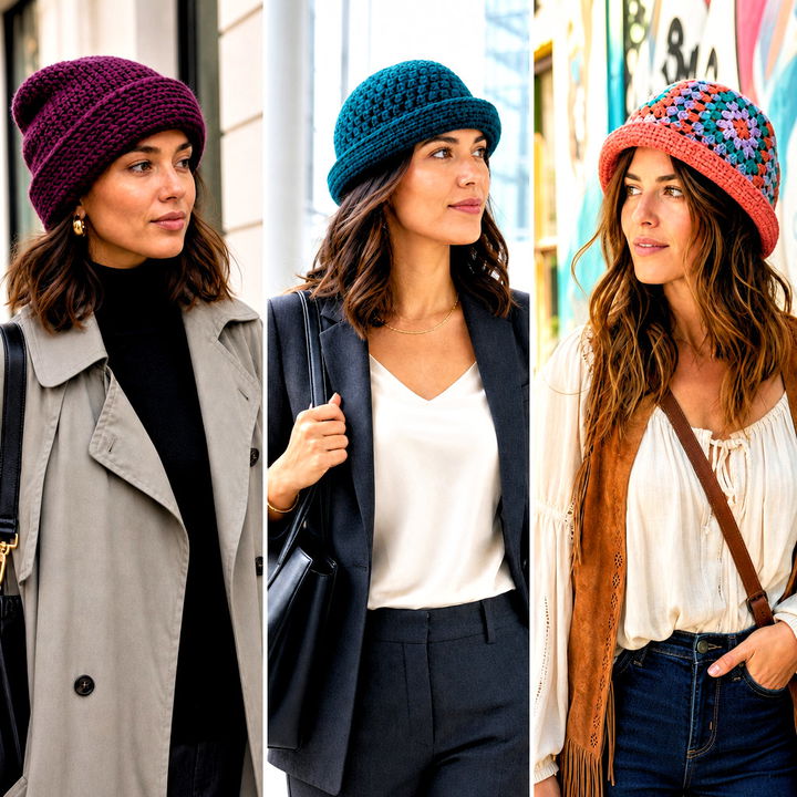 15 Crochet Hat With Fold Up Brim outfit ideas