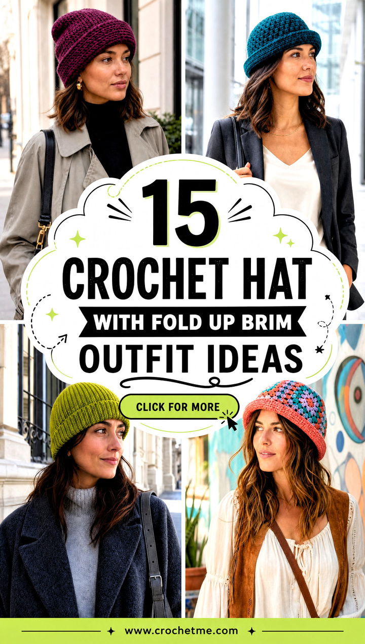 15 Crochet Hat With Fold Up Brim outfit ideas - 15 Crochet Hat With Fold Up Brim outfit ideas