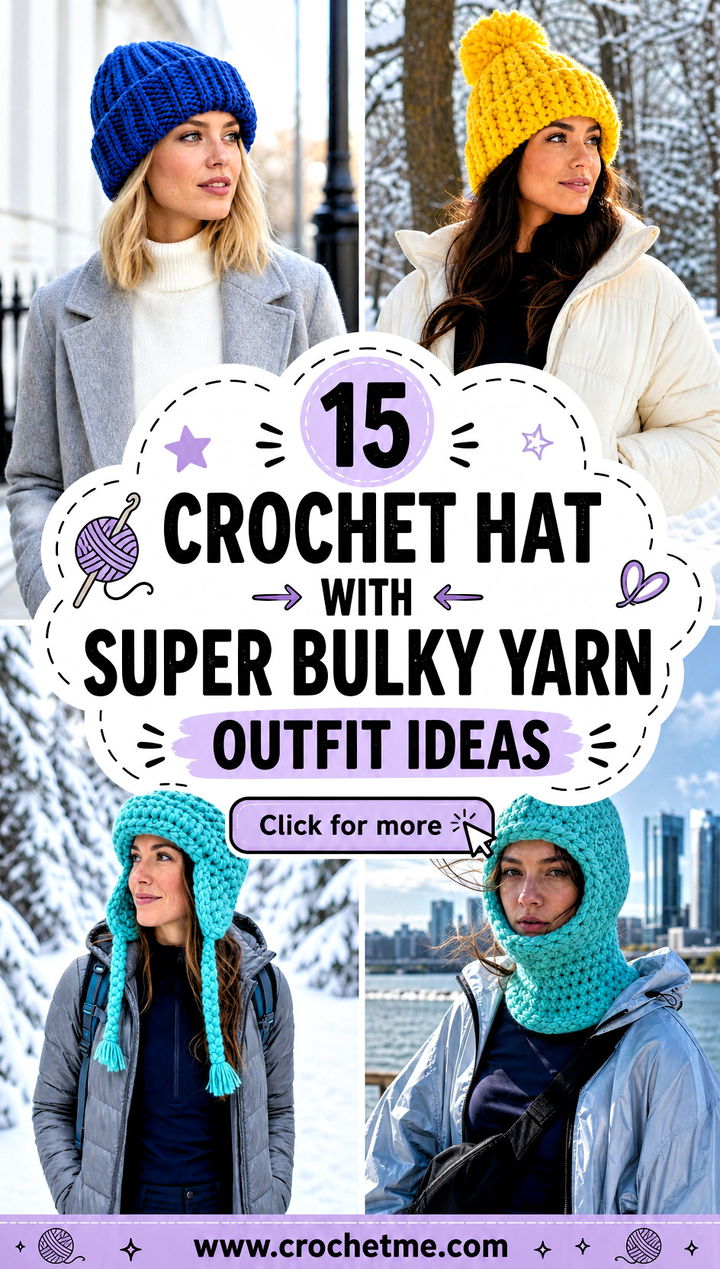 15 Crochet Hat With Super Bulky Yarn outfit ideas - 15 Crochet Hat With Super Bulky Yarn outfit ideas