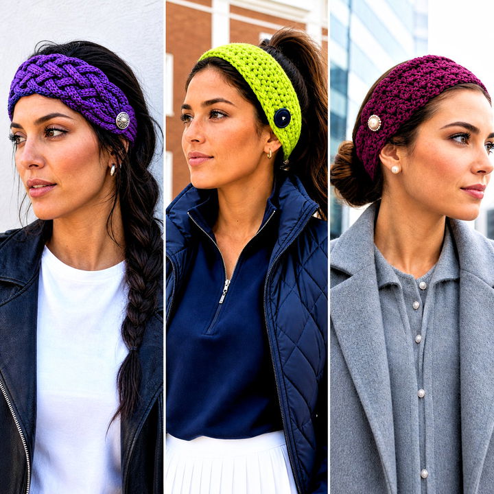 15 Crochet Headband With Button Outfit Ideas for Cozy Style