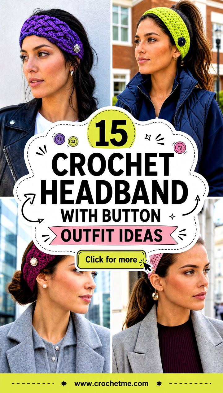 15 Crochet Headband With Button outfit ideas - 15 Crochet Headband With Button outfit ideas