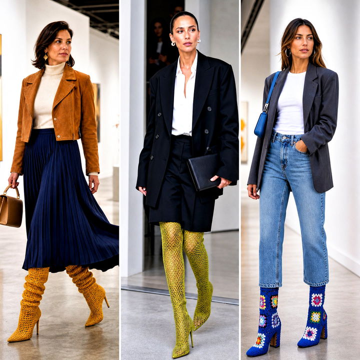 15 Crochet High Heel Boots Outfit Ideas for Bold Winter Style