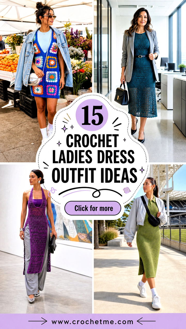 15 Crochet Ladies Dress outfit ideas - 15 Crochet Ladies Dress outfit ideas