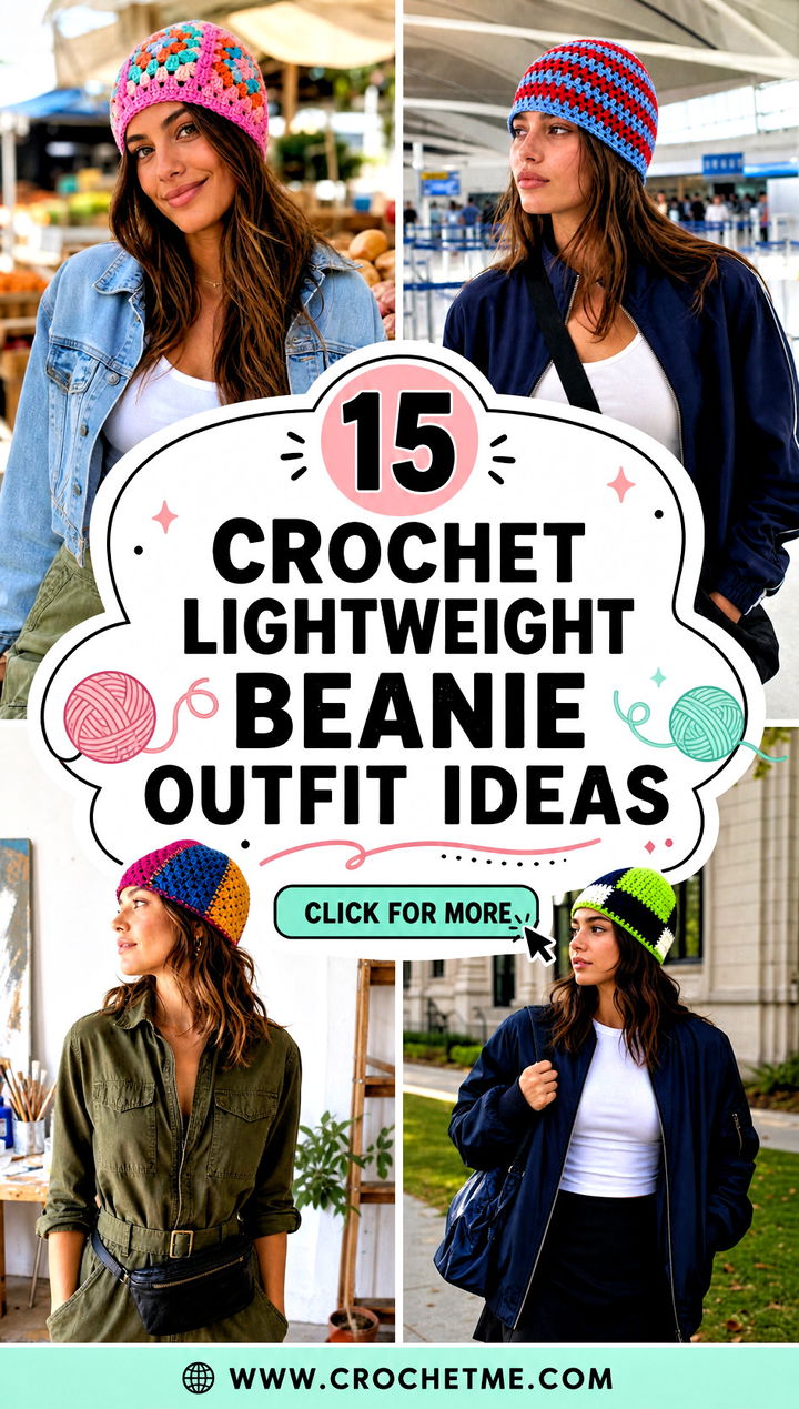 15 Crochet Lightweight Beanie outfit ideas - 15 Crochet Lightweight Beanie outfit ideas