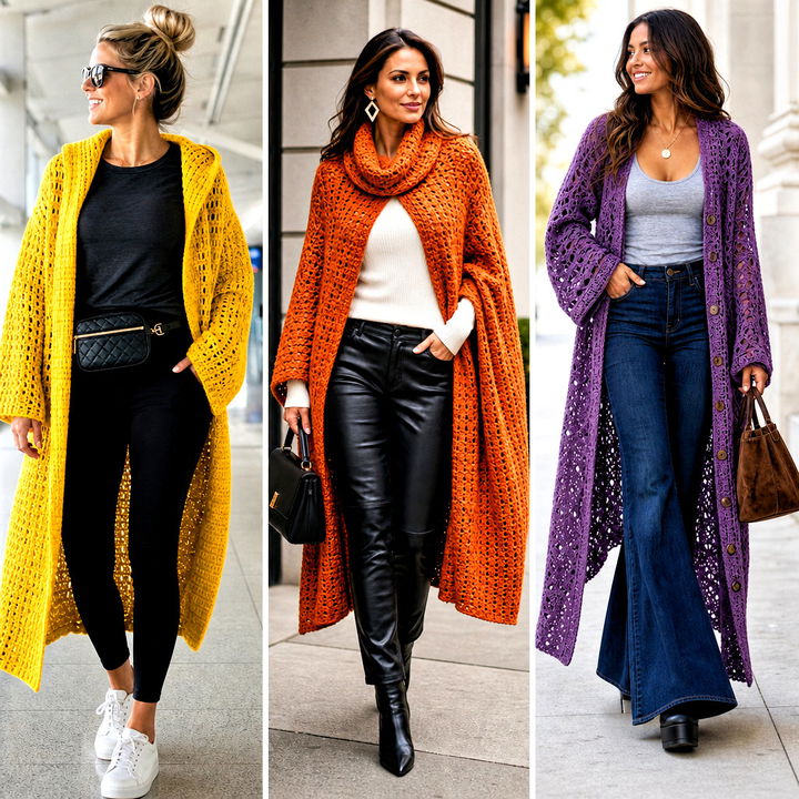 15 Crochet Long Poncho Outfit Ideas for Effortless Fall Style