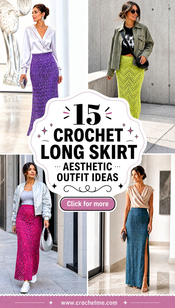 15 Crochet Long Skirt Aesthetic outfit ideas - 15 Crochet Long Skirt Aesthetic outfit ideas