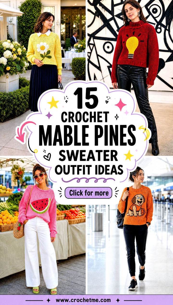 15 Crochet Mable Pines Sweater outfit ideas - 15 Crochet Mable Pines Sweater outfit ideas
