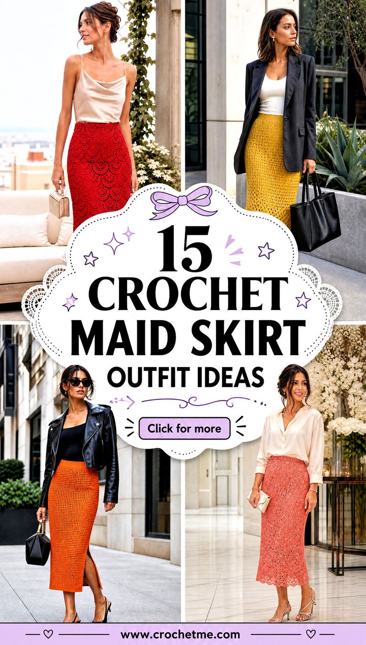 15 Crochet Maid Skirt outfit ideas - 15 Crochet Maid Skirt outfit ideas