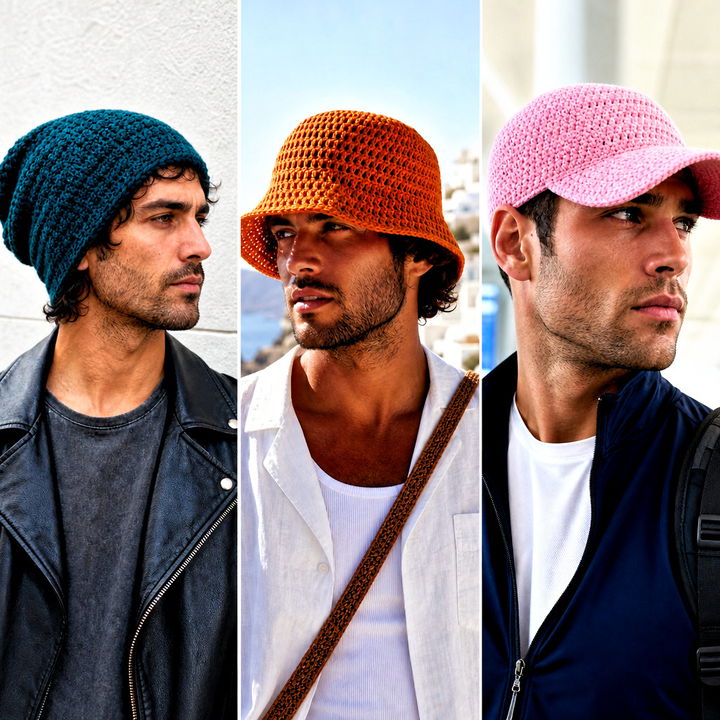 15 Crochet Men’s Hats Outfit Ideas for Standout Winter Style