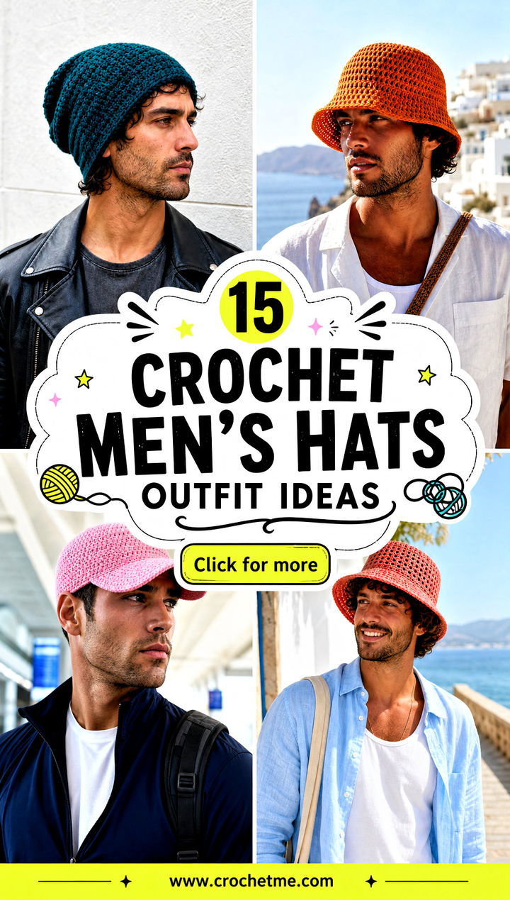 15 Crochet Mens Hats outfit ideas - 15 Crochet Men’s Hats outfit ideas