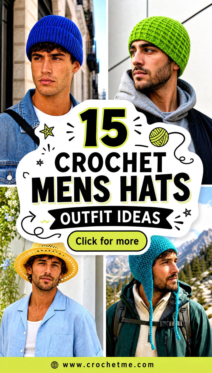 15 Crochet Mens Hats outfit ideas - 15 Crochet Mens Hats outfit ideas