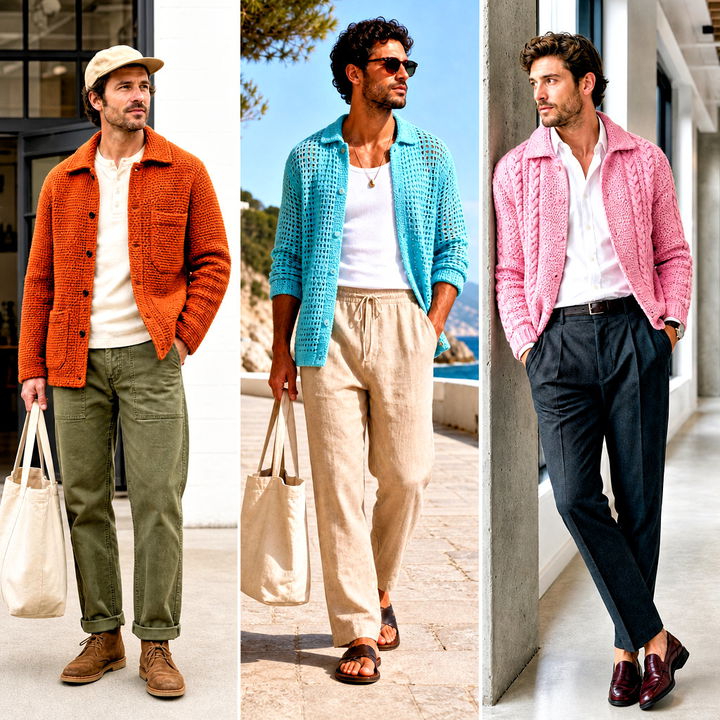 15 Crochet Mens Jacket Outfit Ideas for Bold Layered Style