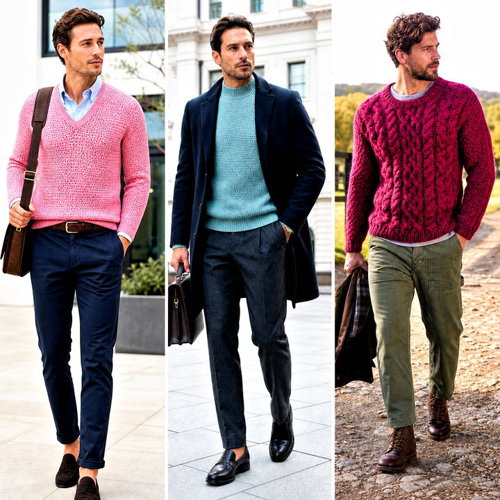 15 Crochet Mens Sweaters Outfit Ideas for Cozy Modern Looks