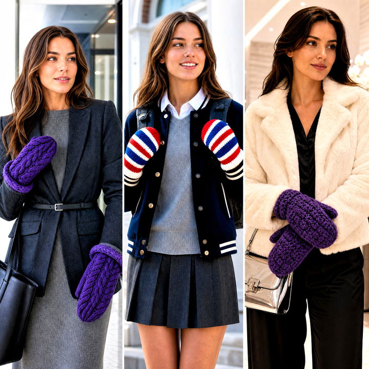 15 Crochet Mittens With Fleece Lining Outfit Ideas for Winter