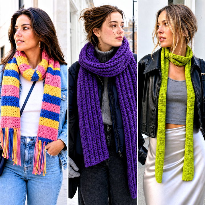 15 Crochet Mood Scarf Outfit Ideas to Match Your Every Mood