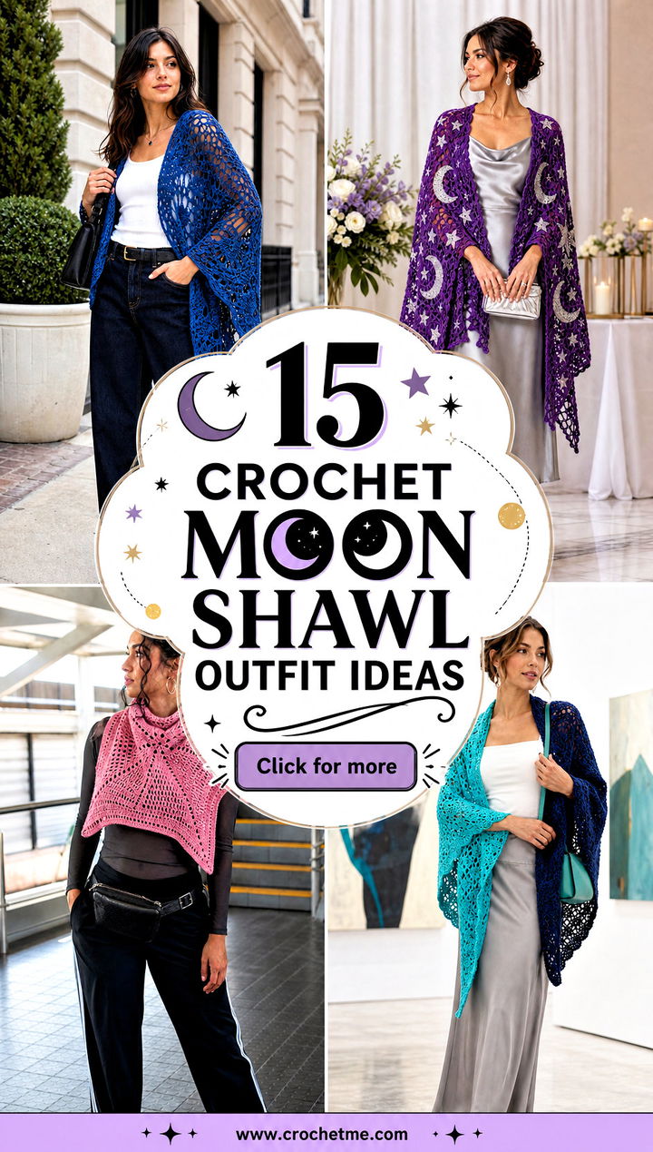 15 Crochet Moon Shawl outfit ideas - 15 Crochet Moon Shawl outfit ideas