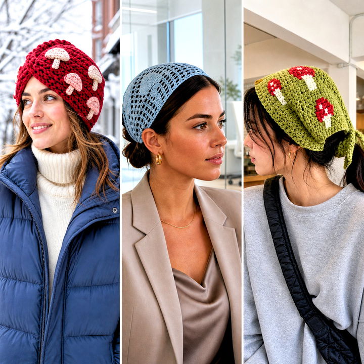 15 Crochet Mushroom Head Scarf Outfit Ideas for Whimsical Style
