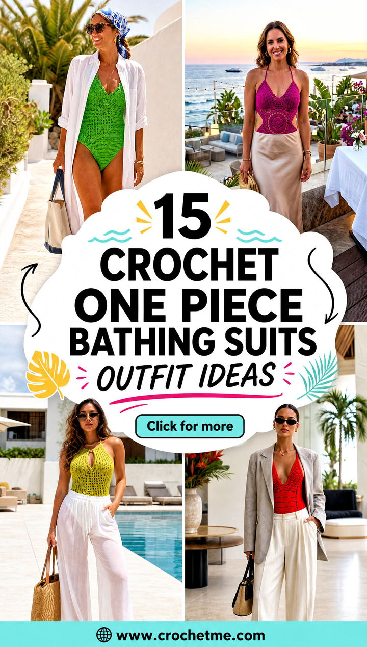 15 Crochet One Piece Bathing Suits outfit ideas - 15 Crochet One Piece Bathing Suits outfit ideas